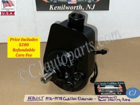 REBUILT 1976 1977 1978 CADILLAC ELDORADO HYDROBOOST HYDRAULIC POWER STEERING PUMP WITH FACTORY ORIGINAL RESERVOIR